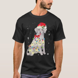 Gray Silver Labrador Retriever Dog Christmas Xmas T-Shirt