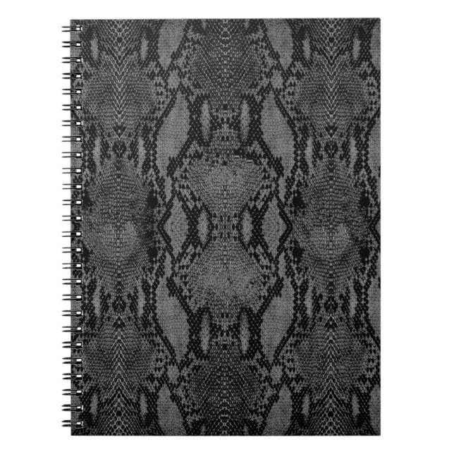 Gray Snake Skin Print Notebook (Front)