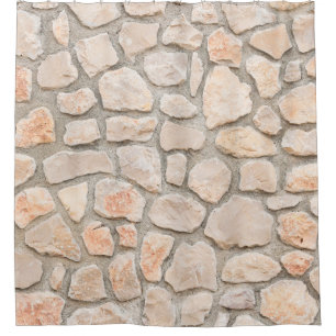 Gray stone wall background. stone, texture, wall,  shower curtain