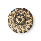 Gray Sunflower Magnet