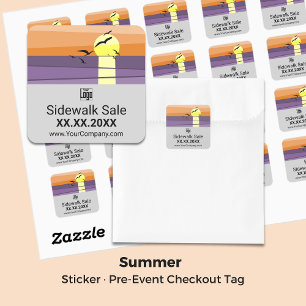 Gray Sunset Stylized · Summer Sale Label