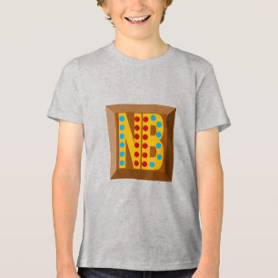 Gray T-shirt for young NOEL BONBONS Tri-Blend Shirt