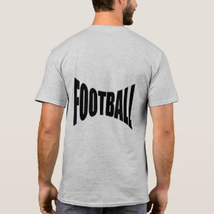 Gray T-shirt with man FOOTBALL
