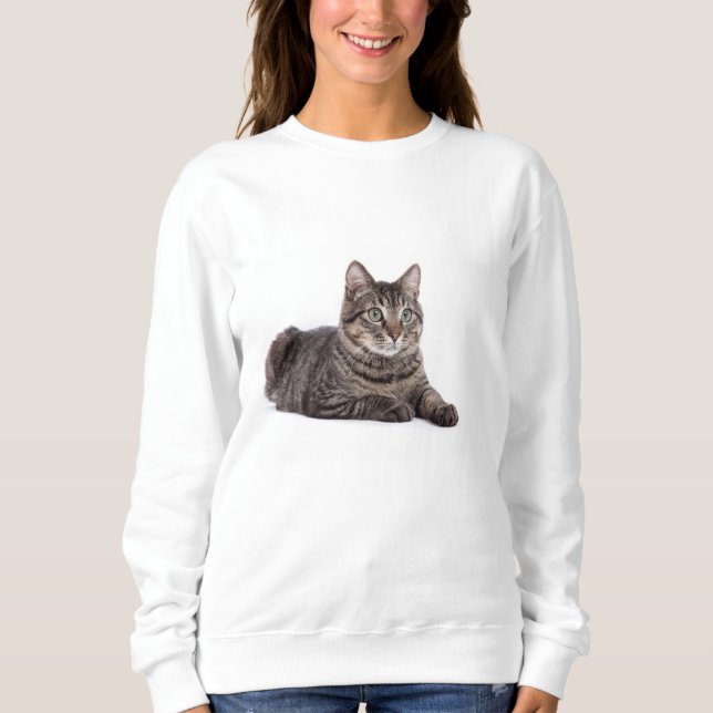 Gray Tabby Cat Sweatshirt (Front)