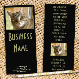 Gray Tabby Close Up Photograph Rack Card