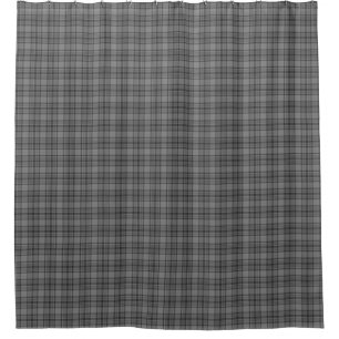 Gray Tartan Plaid Shower Curtain