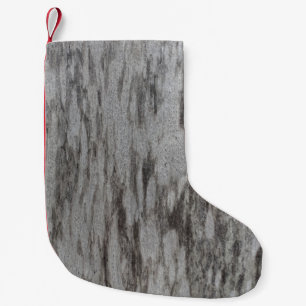 Gray textile small christmas stocking