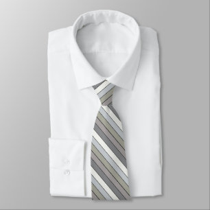 Gray Tones With Black Stripes On Watercolor Paper Tie