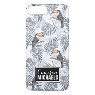Gray Toucan   Add Your Name iPhone 8 Plus/7 Plus Case