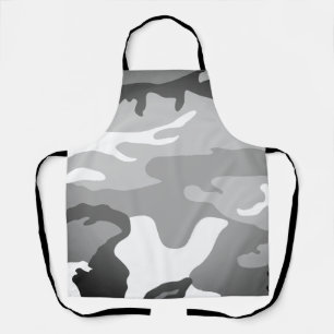 Gray Urban Military Camouflage Pattern Apron