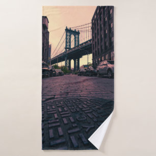 GRAY VEHICLE AT ROAD BESIDE CONCRETE BUILDING BATH TOWEL