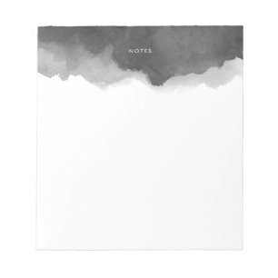 Gray Watercolor Splash Personalized Notepad