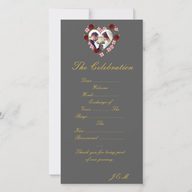 Gray Wedding Program (Front)