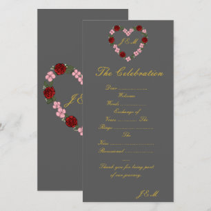 Gray Wedding Program
