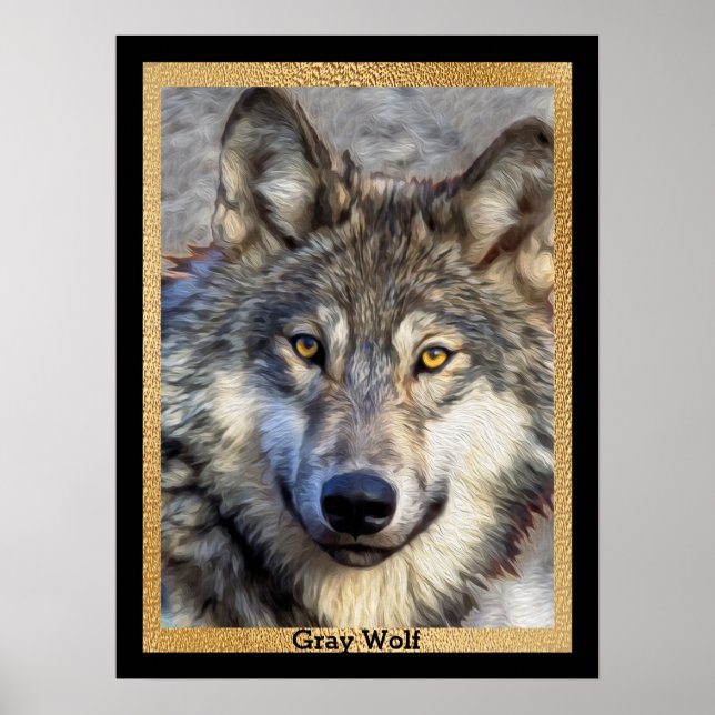 Gray Wolf Dignity Poster (Front)