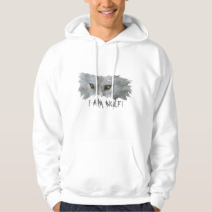 GRAY WOLF EYES Wildlife Hoodie