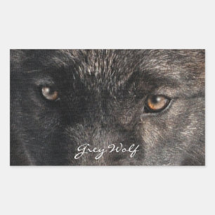 GRAY WOLF EYES Wildlife Supporter Stickers