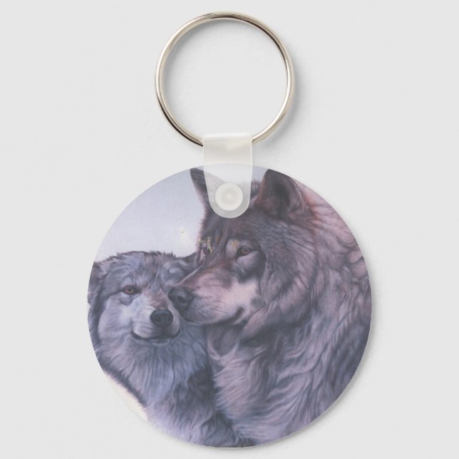 Gray wolves key ring (Front)