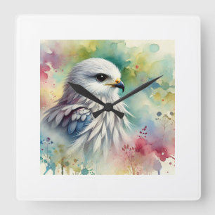 Grayheaded Kite Cortarramas 230824AREF114 - Waterc Square Wall Clock