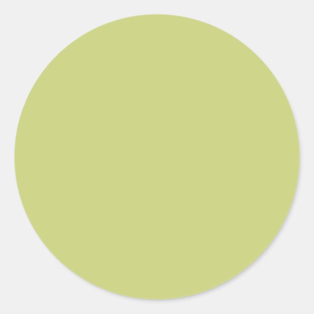 Grayish apple green (solid colour)  Classic Round Sticker (Front)