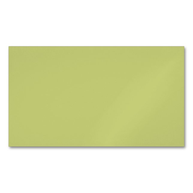  Grayish apple green (solid colour)  Magnetic Business Card (Front)