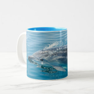 Grayish Black and white Dolphin Mug