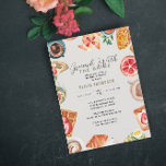Grayish Bridal Brunch Waffles Pancakes Invitation<br><div class="desc">A unique invitation for a unique bride. Featuring brunch foods watercolor illustrations surrounding the invite information. If you need any matching item to go with the invitation,  please let me know (Maria) Happy to help!</div>