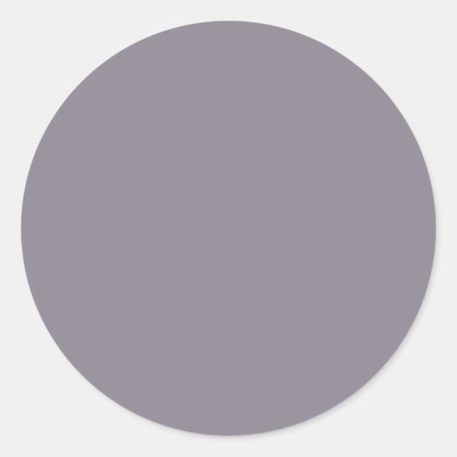 Grayish Dusty Purple Classic Round Sticker (Front)