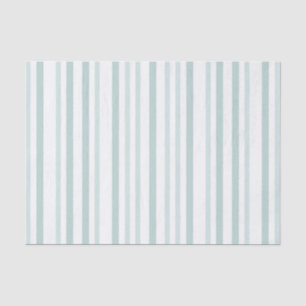Grayish Grey Green Line Stripes On White Tissue Paper