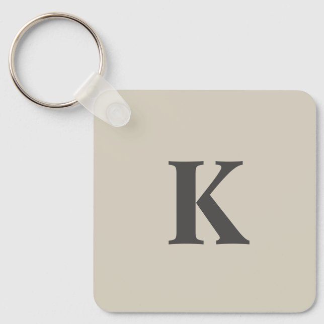 Grayish personalised key ring (Front)