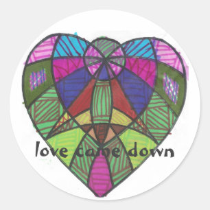 Grayland Daisy Green Heart Sticker