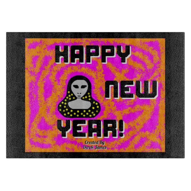 Grays New Year Wishes Cutting Board  (Front)