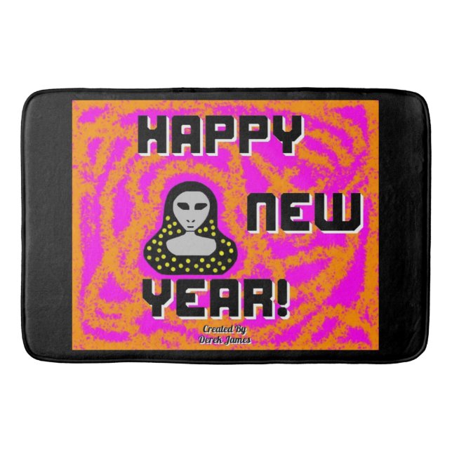 Grays New Year Wishes Large Bath Mat (Front)