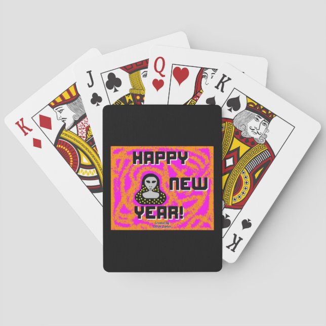 Grays New Year Wishes Playing Cards (Back)