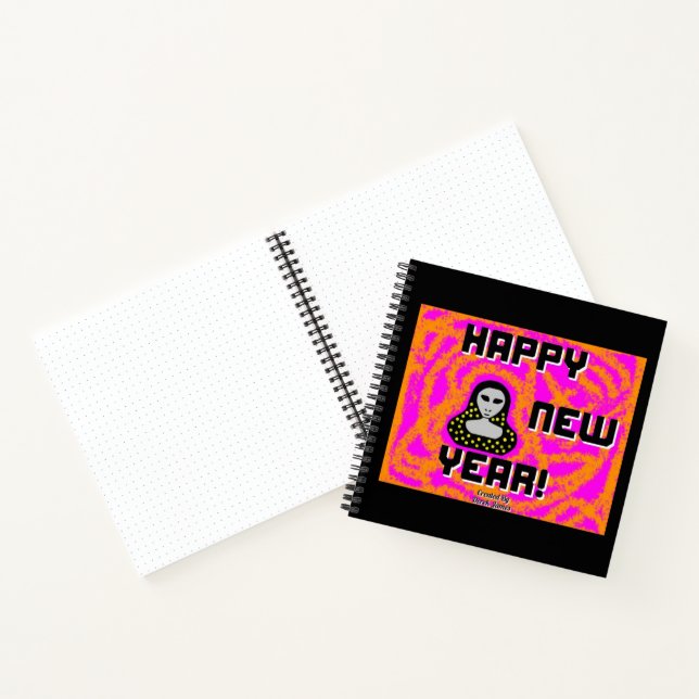 Grays New Year Wishes Spiral Notebook (Inside)