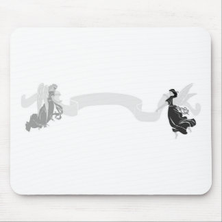 Grayscale Angels Marquee Banner Mouse Mat