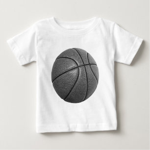 Grayscale Basketball Baby T-Shirt