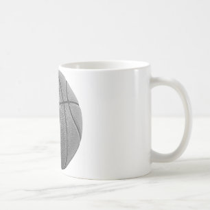 Grayscale Basketball Coffee Mug