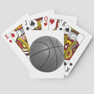 Grayscale Basketball Playing Cards