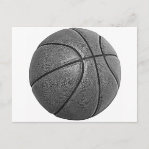 Grayscale Basketball Postcard