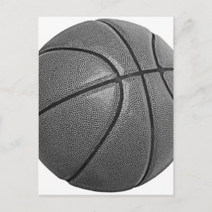 Grayscale Basketball Postcard