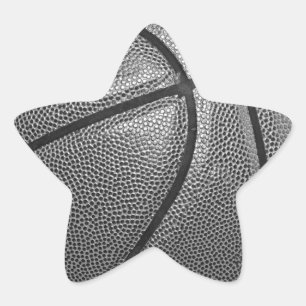 Grayscale Basketball Star Sticker