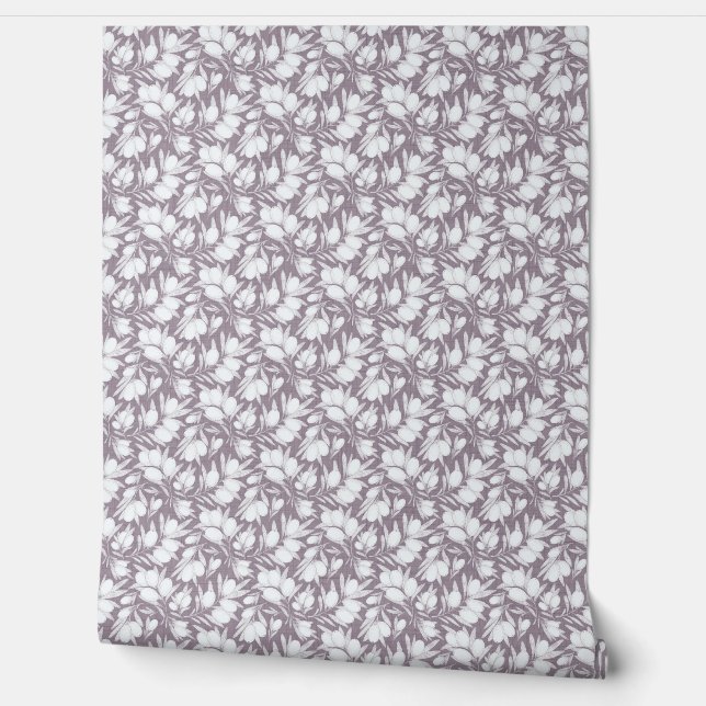 Grayscale Botanical Wallpaper (Unrolling)