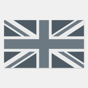 Grayscale England Flag Rectangular Sticker
