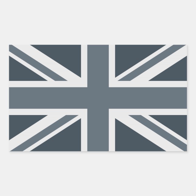 Grayscale England Flag Rectangular Sticker (Front)