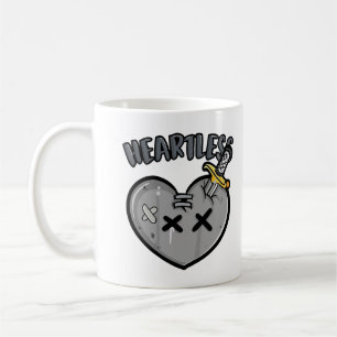 Grayscale Heart & Sword Poster Punk Rock Aesthetic Coffee Mug