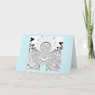 Grayscale Kaleidoscope Greeting   template
