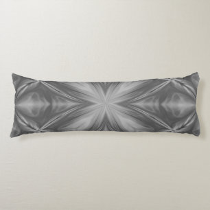 Grayscale Monochrome Cloudy Grey Abstract Pattern Body Cushion