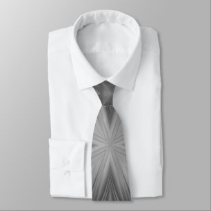 Grayscale Monochrome Cloudy Pattern Design Tie