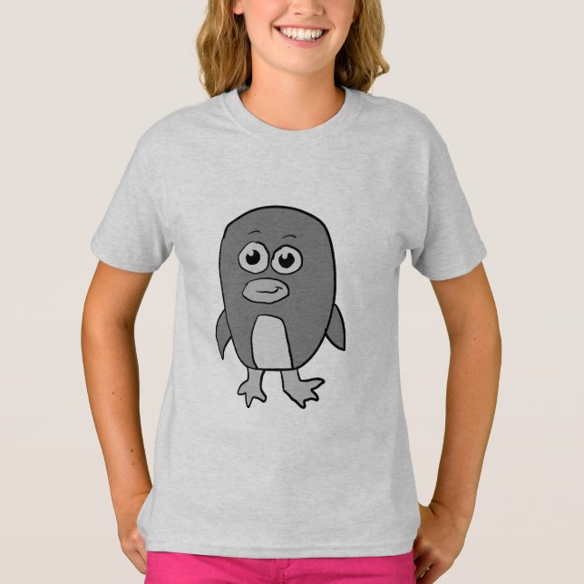 Grayscale Penguin T-Shirt (Front)